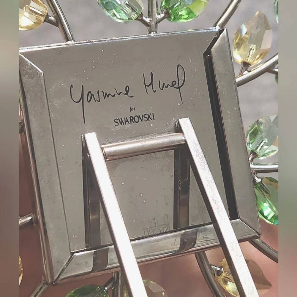 Yasmine Hurel for Swarovski Crystal Leaves Square Picture Frame